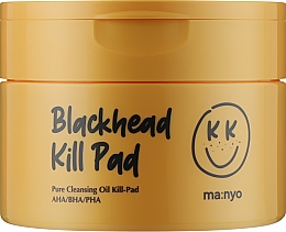 Hydrofilowe płatki do oczyszczania skóry z kwasami AHA BHA i PHA - Manyo Blackhead Kill Pad — Zdjęcie N1