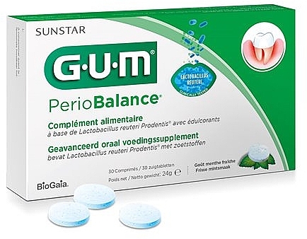 Tabletki do oczyszczania jamy ustnej - Sunstar Gum Periobalance Prob  — Zdjęcie N1