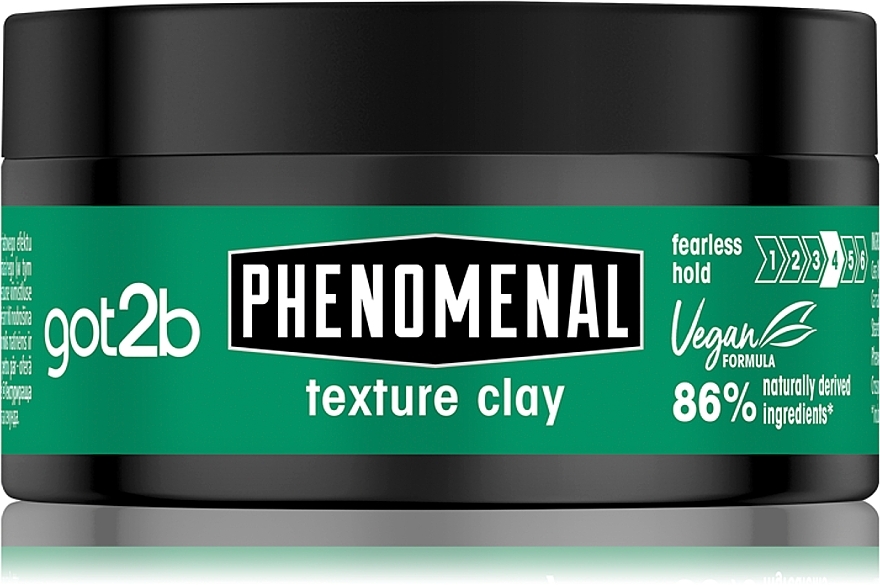 Teksturyzująca glinka do włosów dla mężczyzn - Got2b Phenomenal Texturizing Clay — Zdjęcie N1