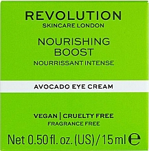 Krem pod oczy z awokado - Revolution Skincare Nourishing Boost Avocado Eye Cream — Zdjęcie N3
