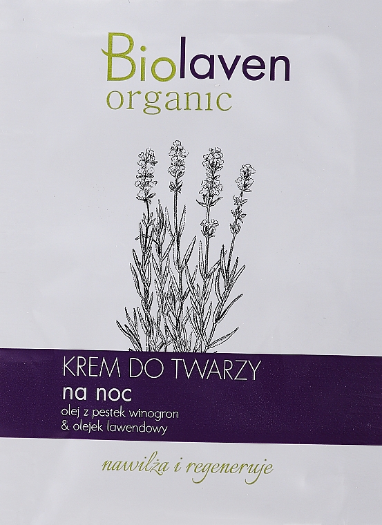 Krem do twarzy na noc - Biolaven Night Face Cream (próbka) — Zdjęcie N1