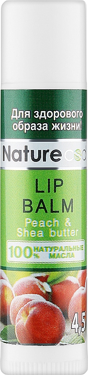 Balsam do ust w słoiczku - Nature Code Peach & Shea Butter Lip Balm
