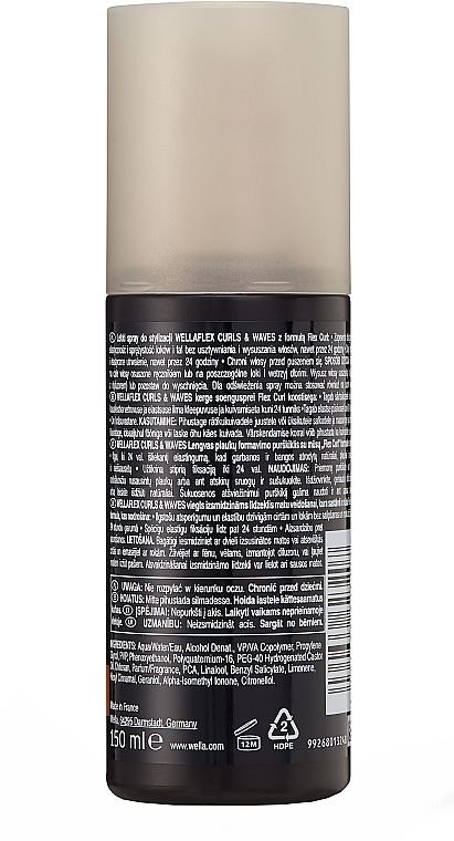 Mocno utrwalający spray do stylizacji loków i fal - Wella Wellaflex Curls & Waves Stayling Spray — Zdjęcie N2