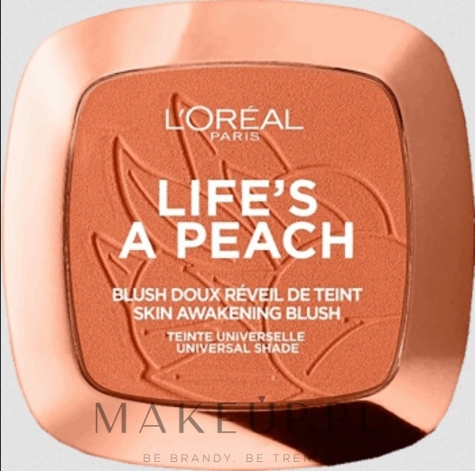 PREZENT! Róż do policzków - L'Oreal Paris Blush Doux Réveil de Teint (tester) — Zdjęcie Life’s A Peach