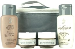 Kup Podróżny zestaw do pielęgnacji twarzy, w kosmetyczce - Mavala Mavalia Travel Set for Face (lot/50ml + milk/50ml + cr/15ml + cr/15ml + bag)