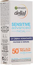 Przeciwsłoneczny krem do twarzy SPF 50+ - Garnier Delial Ambre Solaire Sensitive Advanced Face Cream SPF50+ — Zdjęcie N2