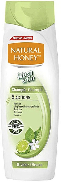 Szampon do włosów przetłuszczających się - Natural Honey Wash & Go Shampoo — Zdjęcie N1