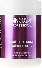 Keratynowo-arganowa kuracja ze śluzem ślimaka do włosów - BingoSpa Professional Keratin And Argan Treatment For Hair — Zdjęcie N2