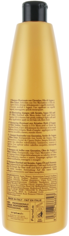 Nawilżający szampon ze złotem - Fanola Oro Therapy Shampoo Oro Puro — Zdjęcie N2