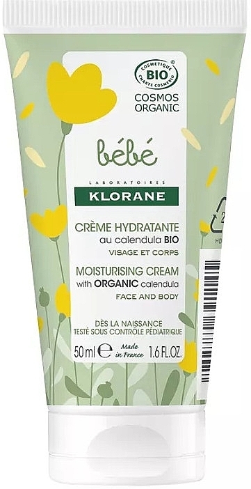 Nawilżający krem dla dzieci - Klorane Bebe Organic Calendula Moisturising Cream — Zdjęcie N1