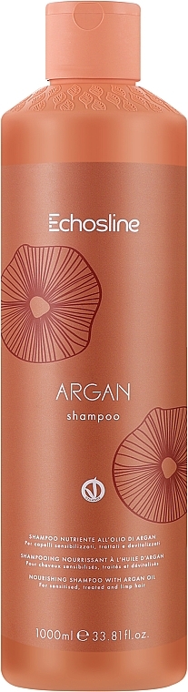 Odżywczy szampon do włosów - Echosline Argan Shampoo — Zdjęcie N2