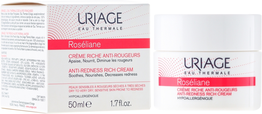Krem do twarzy do cery naczynkowej - Uriage Roséliane Anti-Redness Rich Cream — Zdjęcie N1