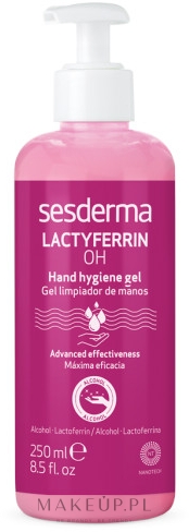 Żel do dezynfekcji rąk - SesDerma Laboratories Lactyferrin OH — Zdjęcie 250 ml