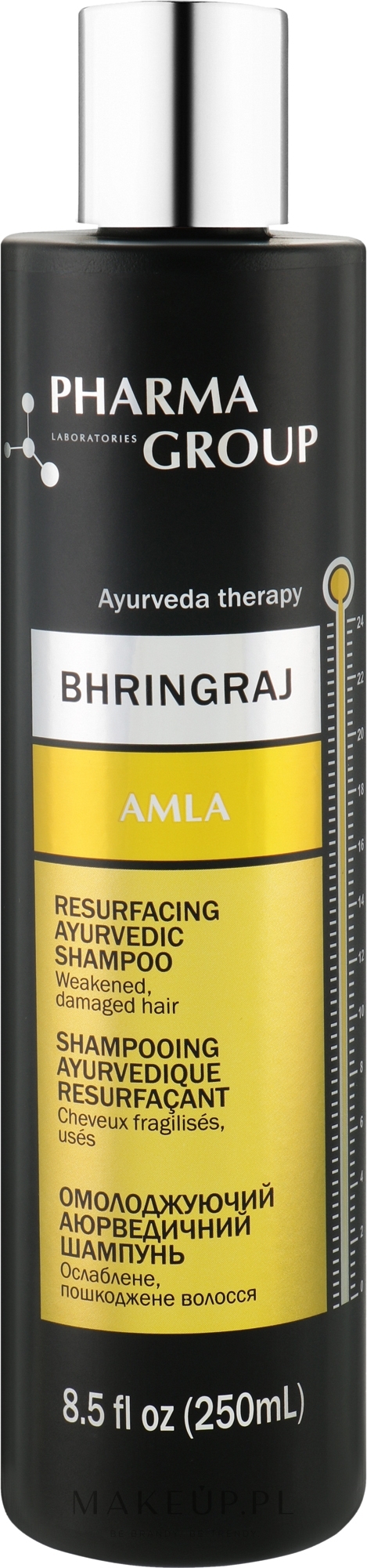 Odmładzający szampon do włosów Bhringraj + Amla - Pharma Group Laboratories Bhringraj + Amla Resurfacing Shampoo — Zdjęcie 250 ml