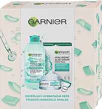 Kup Zestaw - Garnier Skin Naturals Hyaluronic Aloe (micellar/water/400ml + mask/28g + gel/50ml)