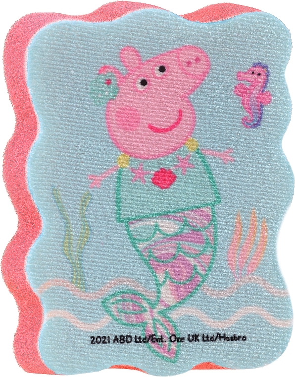 Gąbka do kąpieli dla dzieci Świnka Peppa, Syrenka Peppa, czerwona - Suavipiel Peppa Pig Bath Sponge — Zdjęcie N1