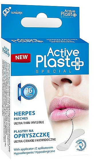 Ultracienkie i niewidoczne plastry na opryszczkę - Ntrade Active Plast Special Herpes Patches — Zdjęcie N1