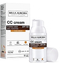 Kup Zestaw - Bella Aurora CC Anti-Spot Cream Gift Set (cc/cr/30ml + bag/1pcs)