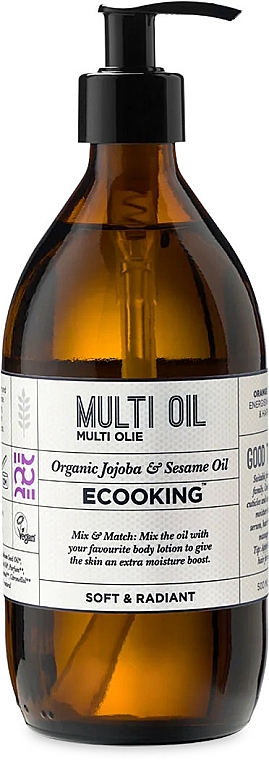 Organiczny olej do ciała, twarzy i włosów - Ecooking Multi Oil — Zdjęcie N2