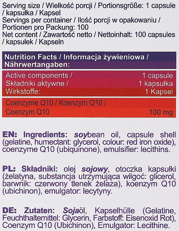 Suplement diety Koenzym Q10, w kapsułkach - Allnutrition Coenzyme Q10 — Zdjęcie N4