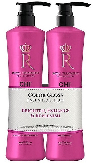Zestaw - CHI Royal Treatment Color Gloss Protecting Essentials Duo (shm/946ml + cond/946ml) — Zdjęcie N1