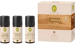 Zestaw olejków aromatycznych, 3 szt. - Primavera Organic Strength & Calmness Aroma Sauna Set — Zdjęcie N1