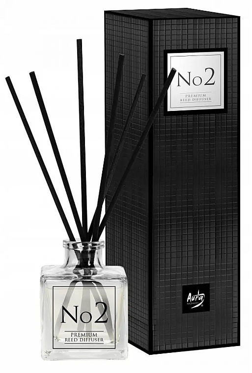 Dyfuzor zapachowy Bursztyn i kwiat paczuli - Bispol Premium No2 Reed Diffuser — Zdjęcie N1