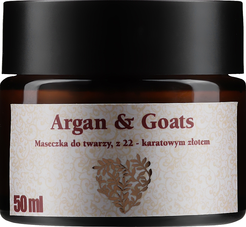 Rewitalizująco-oczyszczająca maseczka do twarzy z 22-karatowym złotem - Soap&Friends Argan & Goats Mask — Zdjęcie N1