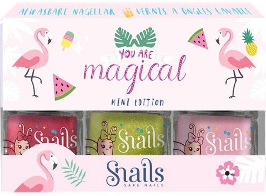 Zestaw lakierów do paznokci - Snails You Are Magical Mini Edition Flamingo (nail/polish/3x7ml) — Zdjęcie N1