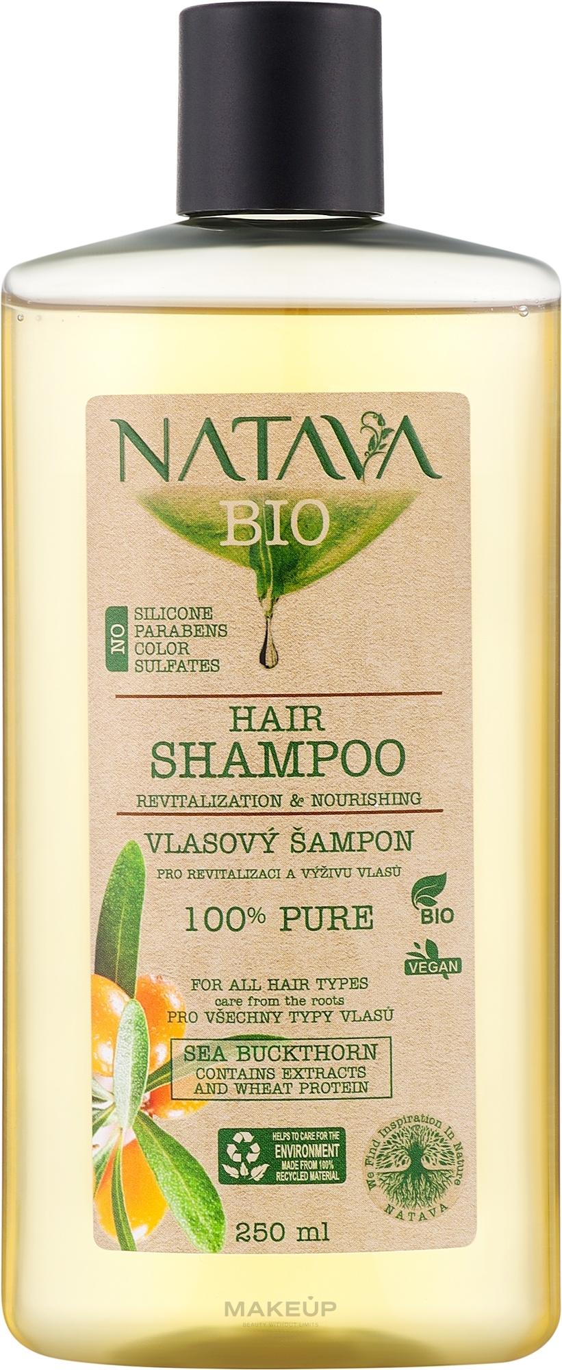 Szampon do włosów z rokitnikiem - Natava — Zdjęcie 250 ml