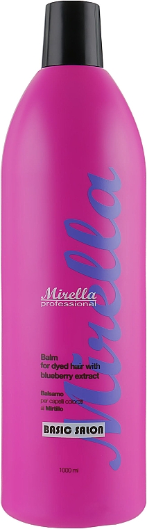 Balsam do włosów farbowanych z ekstraktem z jagód - Mirella Professional HAIR FACTOR Balm with Blueberry Extract — Zdjęcie N2