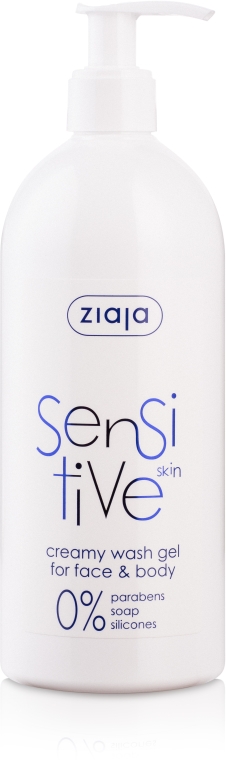 Kremowy żel myjący do twarzy i ciała - Ziaja Face and Body for Sensitive Skin Gel — Zdjęcie N1