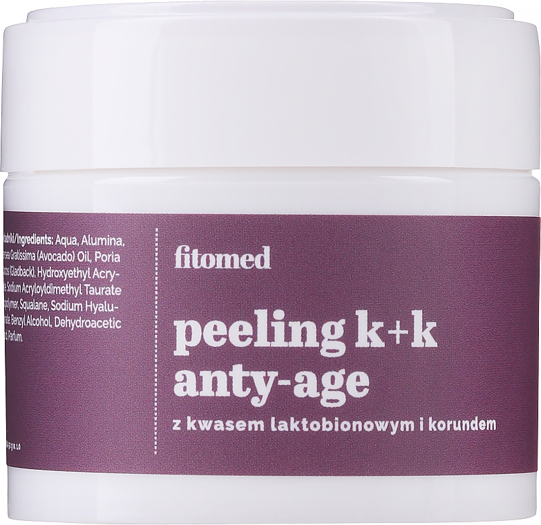 Przeciwstarzeniowy peeling do twarzy Korund + kwas laktobionowy - Fitomed Peeling K + K Anty-age — Zdjęcie N1