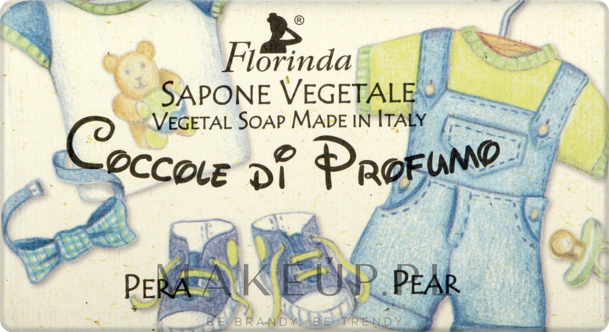 Mydło naturalne w kostce dla dzieci Gruszka - Florinda Sapone Vegetale Pear — Zdjęcie 100 g
