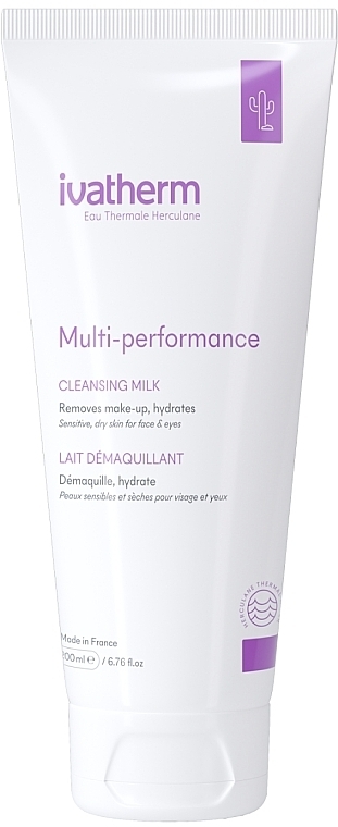 Oczyszczające mleczko do demakijażu twarzy i oczu - Ivatherm Multi-Performance Cleansing Milk Face And Eyes — Zdjęcie N1