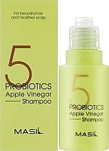Łagodny szampon bezsiarczanowy z probiotykami i octem jabłkowym - Masil 5 Probiotics Apple Vinegar Shampoo — Zdjęcie N2
