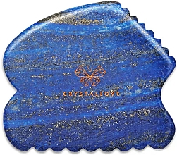 Kup Masażer Guasha do twarzy wykonany z lapis lazuli, niebieski - Crystallove Lapis Lazuli Contour Gua Sha