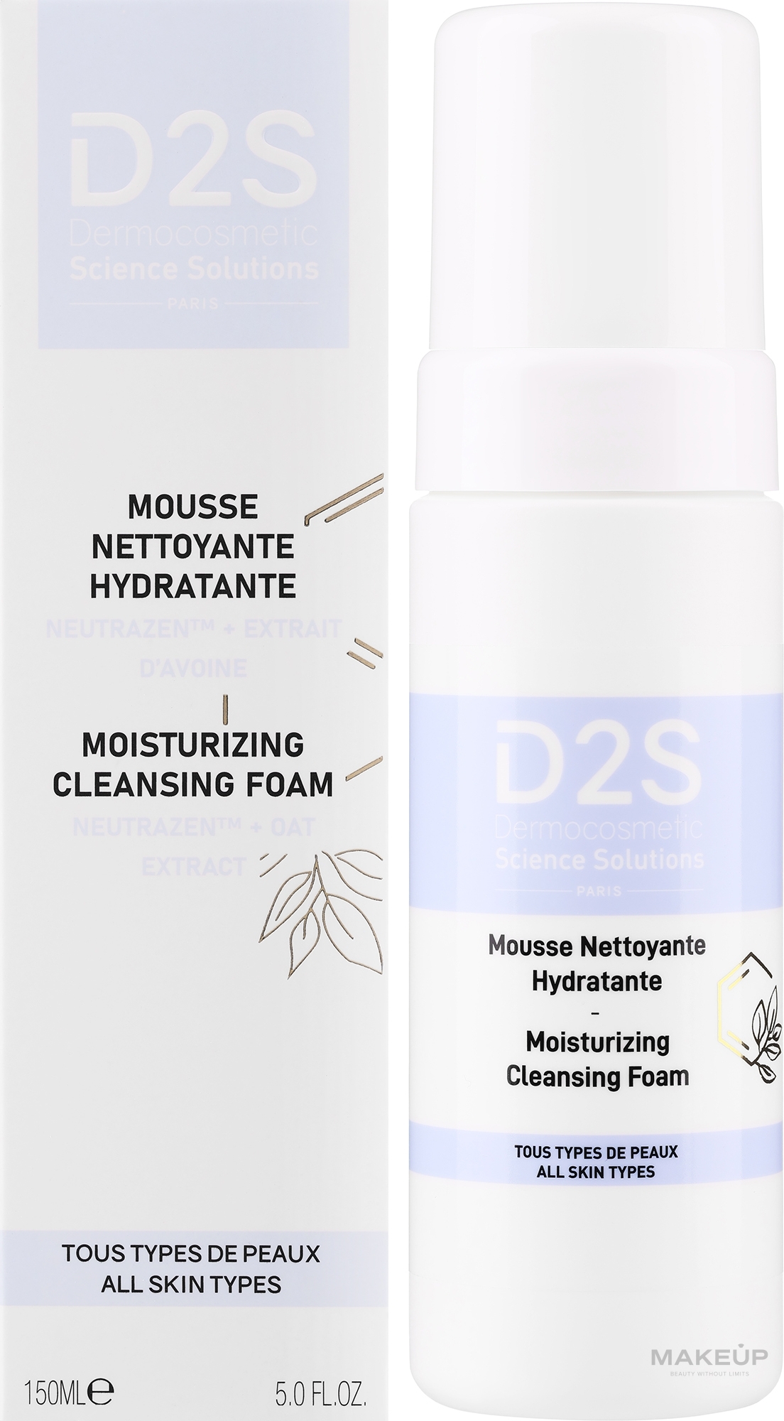 Nawilżająca pianka do mycia twarzy dla wszystkich rodzajów skóry - D2S Moisturizing Cleansing Foam — Zdjęcie 150 ml