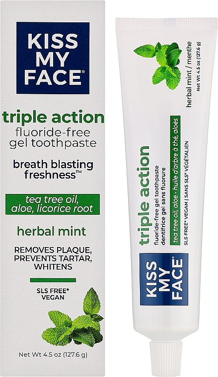 Pasta do zębów Potrójne działanie - Kiss My Face Triple Action Toothpaste — Zdjęcie N2