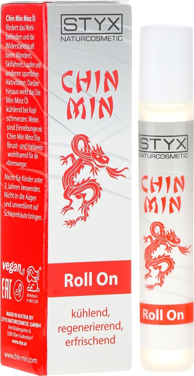 Miętowy olejek chłodzący w kulce - Styx Naturcosmetic Chin Min Mint Oil Roll On