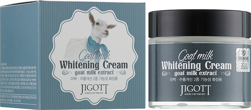 Krem wybielający z ekstraktem z koziego mleka - Jigott Goat Milk Whitening Cream — Zdjęcie N1