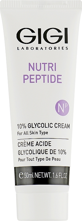 Krem peptydowy z 10% kwasem glikolowym - Gigi Nutri-Peptide 10% Glycolic Cream