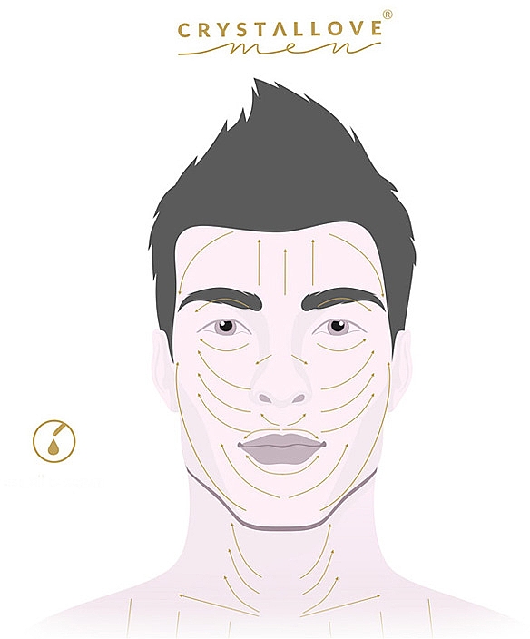 Masażer do twarzy 3D dla mężczyzn z czarnego obsydianu - Crystallove  — Zdjęcie N2