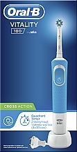 Elektryczna szczoteczka do zębów, niebieska - Oral-B Vitality 100 D100.413.1 PRO CrossAction — Zdjęcie N2
