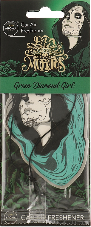 Odświeżacz do samochodu Green Diamond Girl - Aroma Car Dia De Los Muertos — Zdjęcie N1