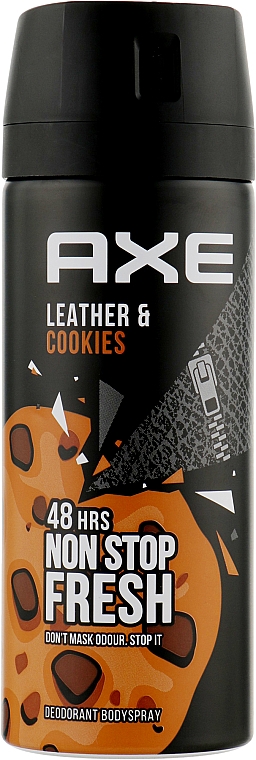 Dezodorant w aerozolu dla mężczyzn Skóra i ciasteczka - Axe Leather & Cookies Non Stop Fresh Deodorant Body Spray — Zdjęcie N1