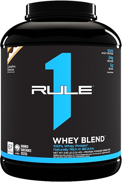 Białko serwatkowe, koncentrat Campfire S'mores - Rule One R1 Whey Blend — Zdjęcie N1