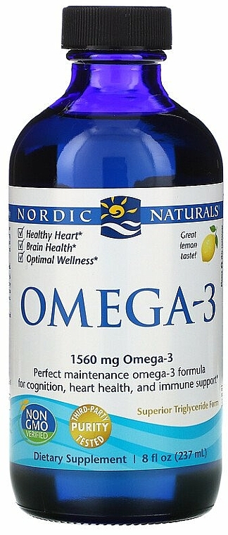 Suplement diety w płynie o smaku cytrynowym, Omega 3 - Nordic Naturals Omega-3 Lemon Flavor — Zdjęcie N1