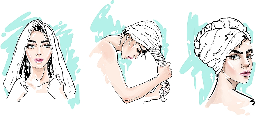 Ręcznik turban do włosów, fioletowy - MAKEUP Hair Towel  — Zdjęcie N5