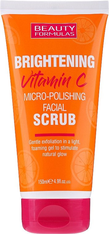 Oczyszczający peeling do twarzy - Beauty Formulas Brightening Vitamin C Micro-Polishing Facial Scrub  — Zdjęcie N1